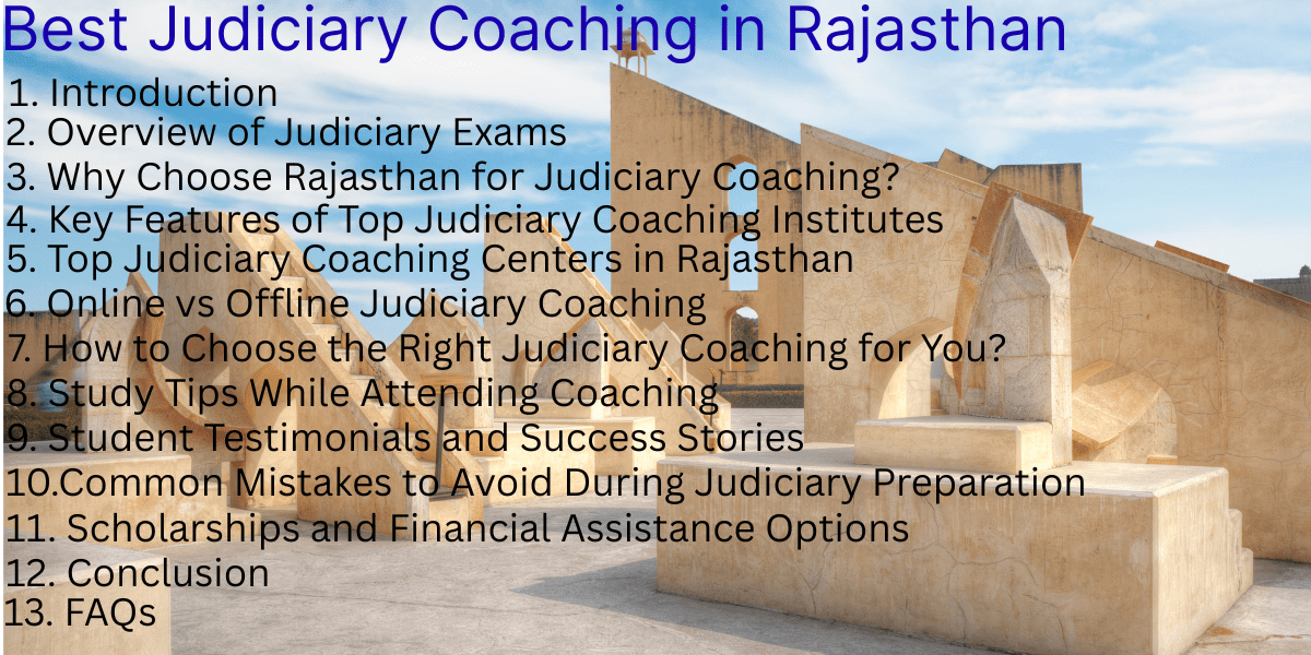 Read more about the article Best Judiciary Coaching in Rajasthan