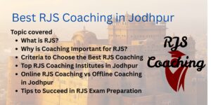 Read more about the article Best RJS Coaching in Jodhpur